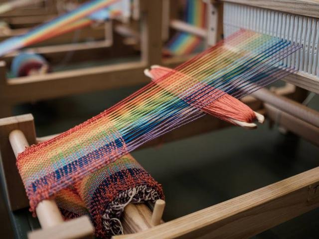 Weaving on the loom